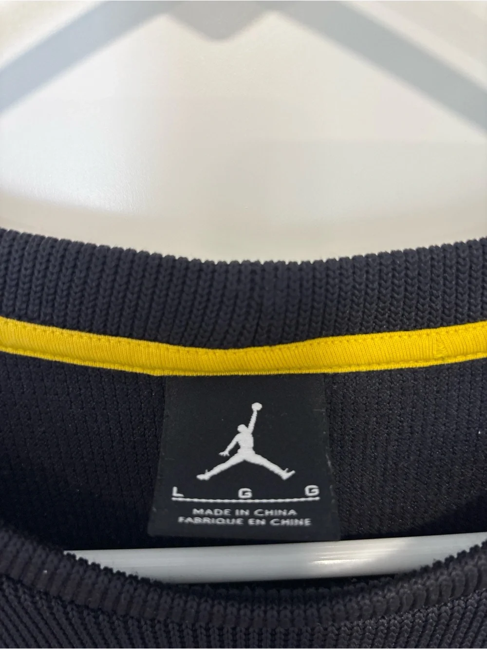 Jordan Men’s Black Crewneck Sweater Michigan logo Accent